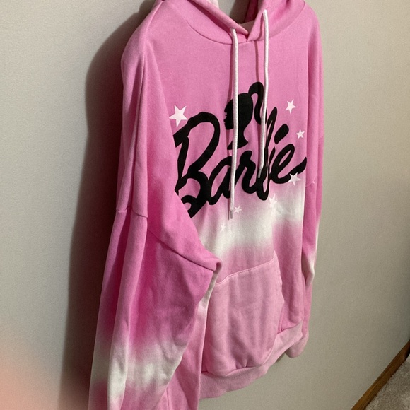 Barbie Starry Pink and White Hoodie Sweatshirt, Size XXL extra extra large - Picture 4 of 7